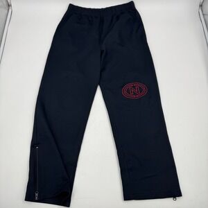 Nautica Jeans Company Women's Track Pants Black Zipper Ankle Logo‎ Size Large